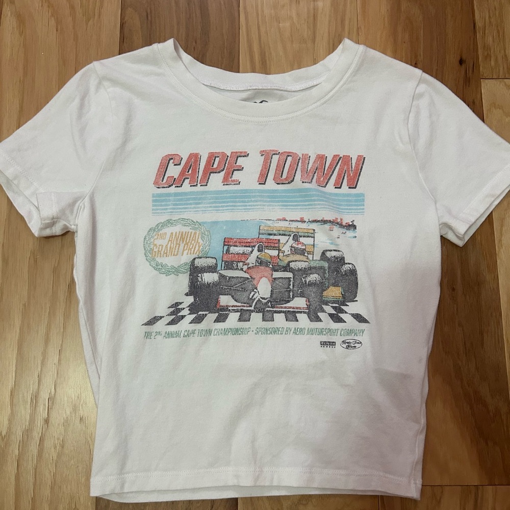 White Hollister Baby Tee